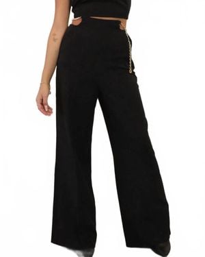 Endless Blu. Into The Night Chain Pants - Black