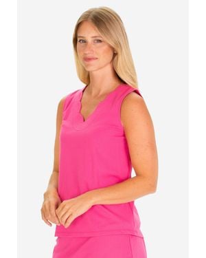 Duffield Lane The Pique Serena Scallop Tank - Pink