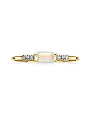 RS Pure By Ross-Simons Opal Ring With Diamonds - Metallic