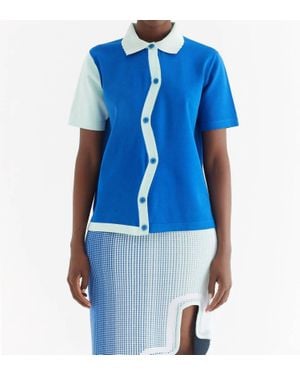 Ph5 Aten Wavy Polo Shirt - Blue