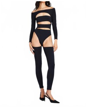 SER.O.YA Andromeda Cut Out Catsuit - Black