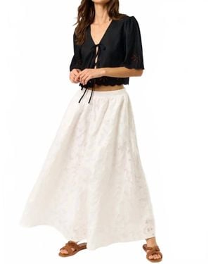 Lalavon Jacquard Maxi Skirt - White