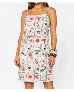 Velvet Heart Brianne Tile Shift Mini Dress - White