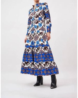 Beyond By Vera Sissi Tiered Maxi Dress - Blue