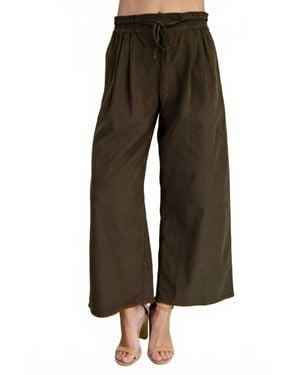 Gigio Corduroy Relaxed Fit Pants - Brown