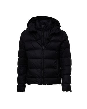 Fay Nylon Poplin Double Front Down Jacket - Black