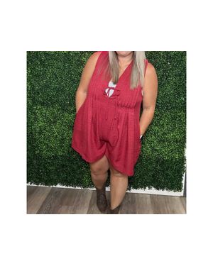 Pixi + Ivy Emmy Tie Front Romper - Green