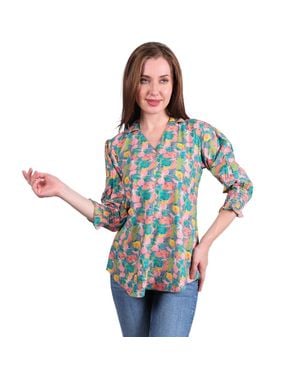 TRUEDAMES Ladies Modal Top Soft Breathable Luxe Comfort Everyday Wear - Blue
