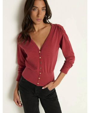 Nation Ltd Colette Cardigan Top - Red