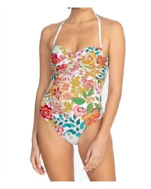 Johnny Was Twist Bra One Piece - Blue