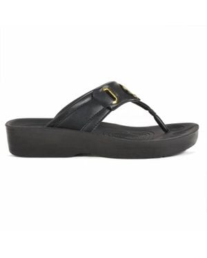 AEROTHOTIC Hazel Thong Sandals - Black