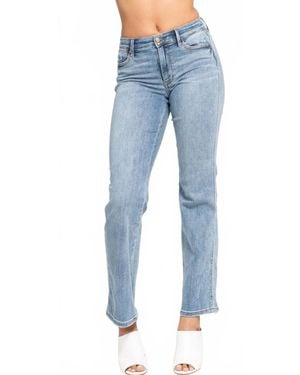 Judy Blue Yoke Cell Phone Pocket Dad Jean - Blue