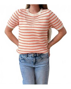 Staccato Ivy Stripe Knit Top - Blue