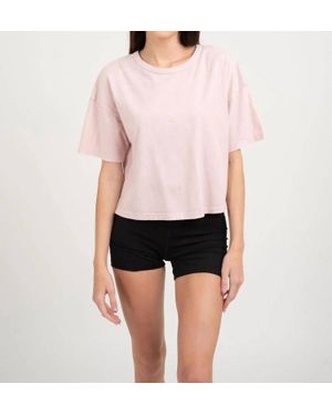 Elle Grey Short Sleeve Tee - Pink