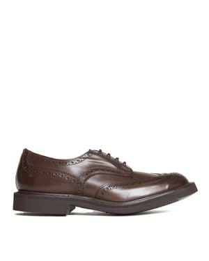 Tricker's Espresso Burnished Derby Brogues - Brown
