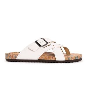Muk Luks Tanner Terra Turf Sandal - White