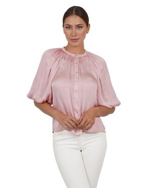 Love Token Odette Puff Sleeve Blouse - Red