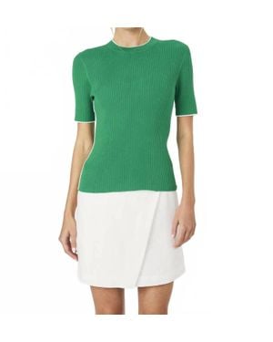 French Connection Mozza Short Sleeve Sweater - Green