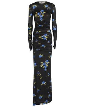 Blumarine Print Jersey Dress - Black