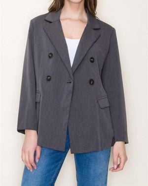 Staccato Tailored Loose Fit Lined Blazer - Blue