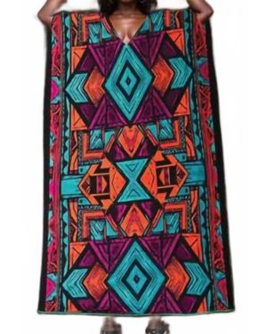Kara Chic Maxi Kaftan Dress - Red