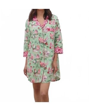 Printfresh Holiday Hens Sleep Shirt - Multicolor