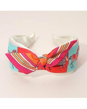 Fashnzfab Zebra Patterned Knot Headband - Red