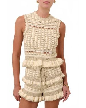 Zimmermann Wanderlust Crochet Tank - Natural