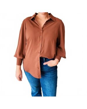 Cozy Co. Jenna Blouse - Orange