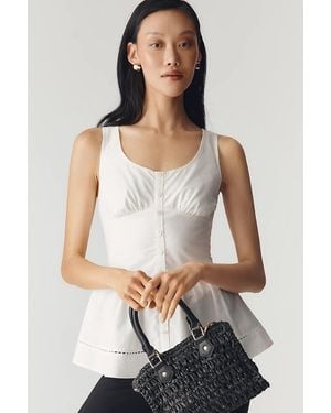 En Saison Britany Peplum Top - White