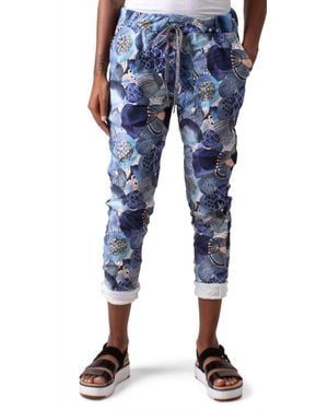 Gigi Moda Cerchio Tie-Waist Pants - Blue