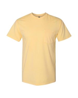 Next Level Inspired Dye Short Sleeve Pocket Crew - Yellow