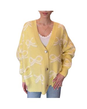 Bucketlist Oversized Ribbon Cardigan - Metallic