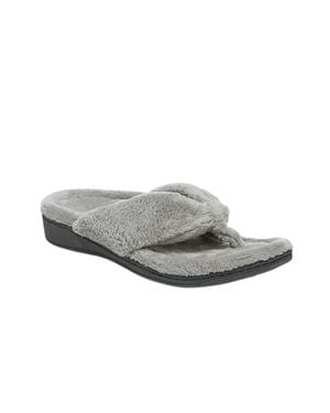Vionic Indulge Gracie Toe-Post Slipper - Gray