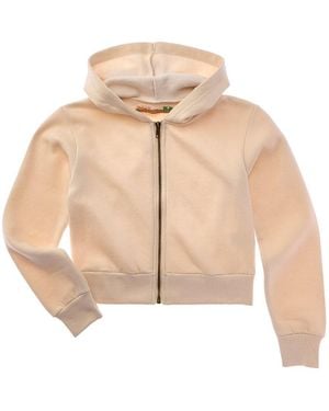 Vintage Havana Burnout Crop Hoodie - Natural