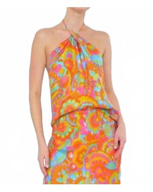 Flora Bea Brodie Top - Orange