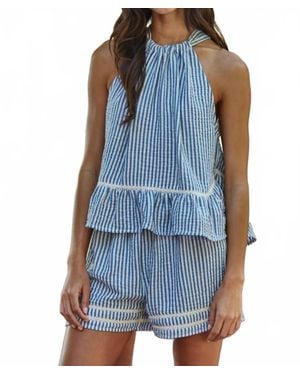By Together Summer Sail Halter Top - Blue