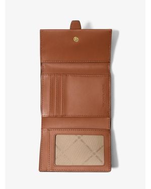 Michael Kors Outlet Greenwich Medium Signature Logo Trifold Wallet - White
