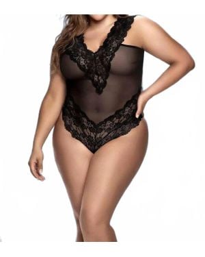 MAPALE Tempting Teddy Bodysuit - Black