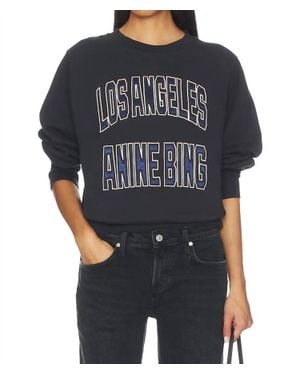 Anine Bing Harry Shrunken Sweatshirt - Black