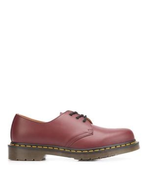 Dr. Martens Classic Lace-Up Leather Low-Cut Sneakers - Purple