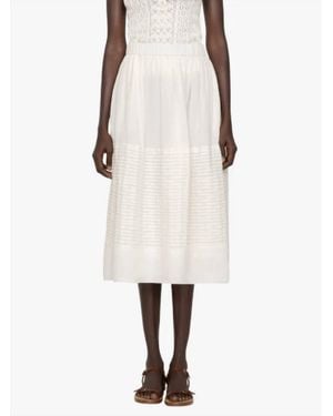 Sea Midi Skirt - White