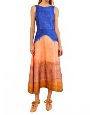 Ulla Johnson Georgia Satin Midi Dress - Orange
