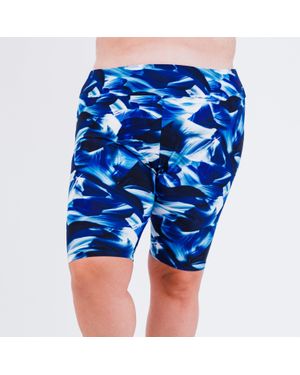 Calypsa Plus High Waisted Long Bike Swim Shorts - Pink