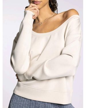 Thread & Supply Beryl Relaxed Drop Shoulders Top - Natural