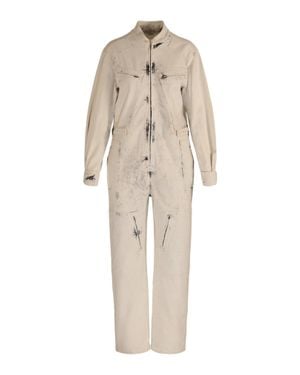 Stella McCartney Bleached Denim Jumpsuit - Natural