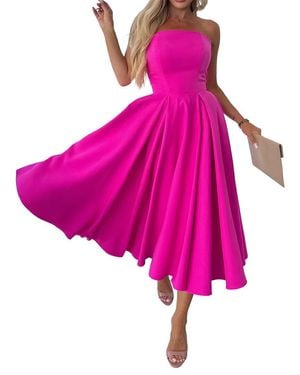 Vincent Midi Dress - Pink