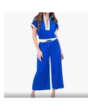 Emily Mccarthy Teddy Crop Trouser - Blue