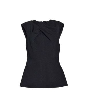 Jil Sander Viscose Draped Top - Blue