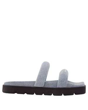 T By Alexander Wang Jay Denim Flatform Sandals - Blue
